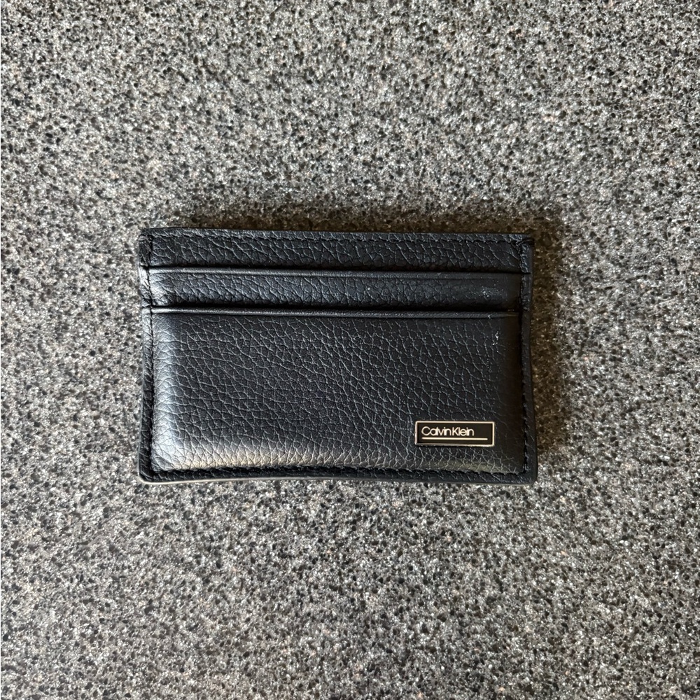 Calvin Klein Textured Black Card Holder